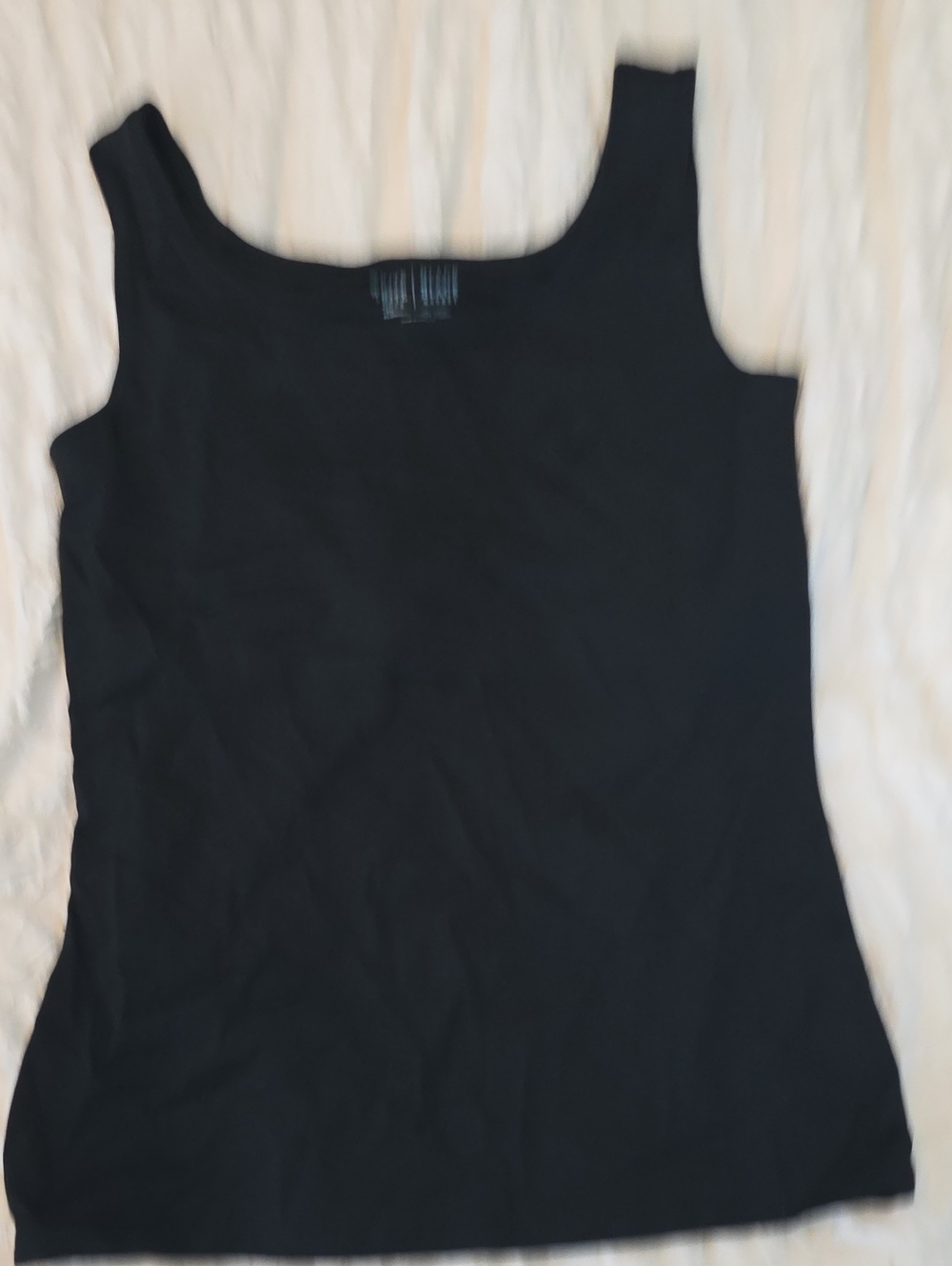 WHBM Black Scoop Neck Tank Top - Women S